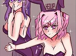 bunny hentai slideshow featuring anime characters