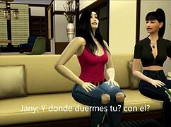 yo, check out grandpa’s new girlfriend getting wild in a 3some cartoon! 😜