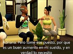 yo, check out grandpa’s new girlfriend getting wild in a 3some cartoon! 😜