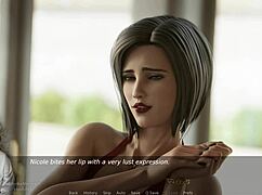 Ms denvers plays with big tits in game 😏