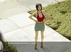 Ms denvers plays with big tits in game 😏