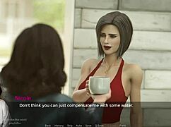 Ms denvers plays with big tits in game 😏