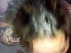 Blonde amateur girlfriend squirts during homemade doggystyle blowjob cumshot