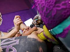 i got my heavy tatooed ass played with and pegged by two dominas, it was so intense