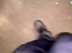 Street Girl Shoves Items Deep in Her Shaved Pussy While Fleeing Outdoors