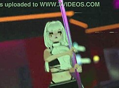 Virtual reality chat pole dancing performance