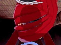 im watchin this hentai where rias gremory wants more from issei in a full hr movie wit monsters