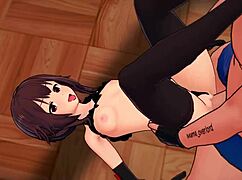 Megumin from Konosuba wears bikini for wild floor banging