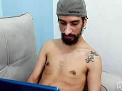 I'm sitting on my friend's 23cm big cock