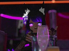 Virtual reality chat pole dancing performance