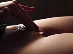 Look at this beautiful teen slapping her tits and pussy up close!