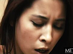 Hot Sexy Asian Babe Fingers Herself to Intense Orgasm in Bathroom