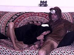 I Enjoyed Pijama Sex With My Couple In Cosplay Costumes On The Sofa