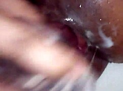 wish it was real cum dripping from my hole after anal assfucking clothes ripped masturbation