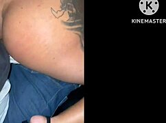 Wife rubs swollen pussy without condom in swing cabin