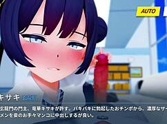 kisaki gives a subtle handjob in 3d cartoon anime hentai