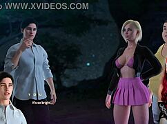 Touching clit during porn game play