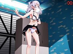 Kashima's suspicious part-time job challenge with blowjob, cowgirl riding, and squirting 😏