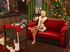 Tav Rides Astarion Cowgirl For Pleasure On Christmas Eve In Sims 4