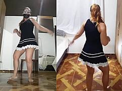 Homemade Anal Slut Undresses In Lingerie For Dildo Play!