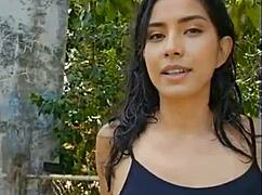 presentation features cute latinas in forest nature