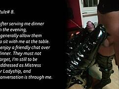 Sissy gets anal training with small cock.