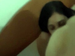 swallowing milk eagerly like a cute girl