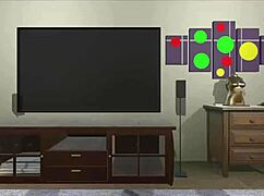 intense blowbang with monster cocks in hentai escape room