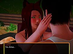 My new family playing a fun game together.