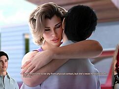 Milf in see-through lingerie flashes upskirt