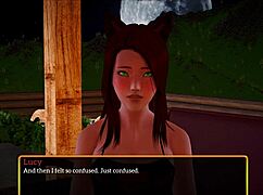 My new family playing a fun game together.