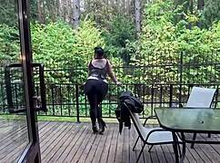 Stepmom at housewarming gives rough blowjob, anal, cum mouthful