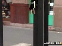 beautiful simony diamond slurps huge cock behind boyfriend's back