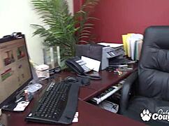 vanessa naughtily fills her pretty little pussy with a cock backstage