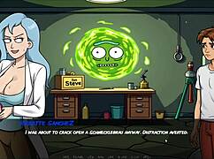 Morty's Sister Gives Fan Blowjob in Portal Porn Demoniums Parody Hentai Game Episode 3