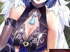 Yelan from Genshin Impact in anime style