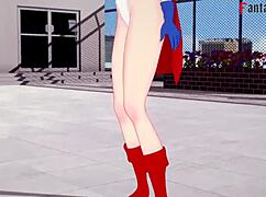 Power Girl in Free POV with Superman Fantasy