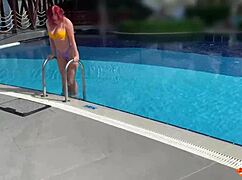 redhead hard fucking and deep blowjob - cum in mouth