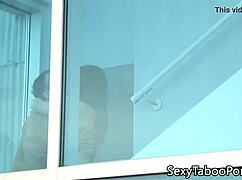 Ginger pussyfucked after couple quarrelling