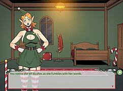 Naughty Elf Fucks Sexy Santa Wife in Xmas Hentai Game
