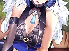 Yelan from Genshin Impact in anime style