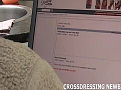 Black latina indulges in crossdressing as sissy slut with stockings, panties, and lingerie