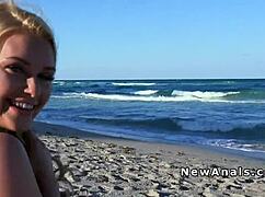 blonde girlfriend in bikini takes that big cock in her ass, right?