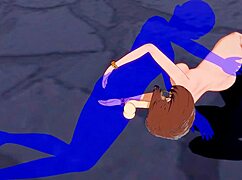 My hero academia hentai - uraraka gives armpitjob and blowjob, licking cum in japanese asian manga anime game porn