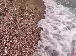 I gave blowjob to big dick stranger then doggy creampie outdoors