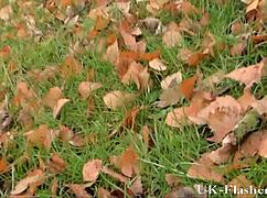 english amateur andreas flashes boldly with outdoor striptease fun