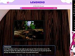 lewdneko vtuber starts harem hotel game