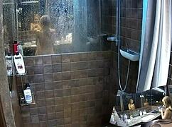 hey, wanna peek at two girlfriends showering together in secret?