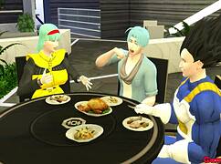 bulma madrastra y esposa epi 2 chupa su hijastro se la folla al lado de su marido y ella le gusta que la follen como una perra infiel y le en duro por el culo netorare