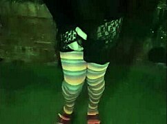 Outdoor Crossdresser With Small Woman Amateur